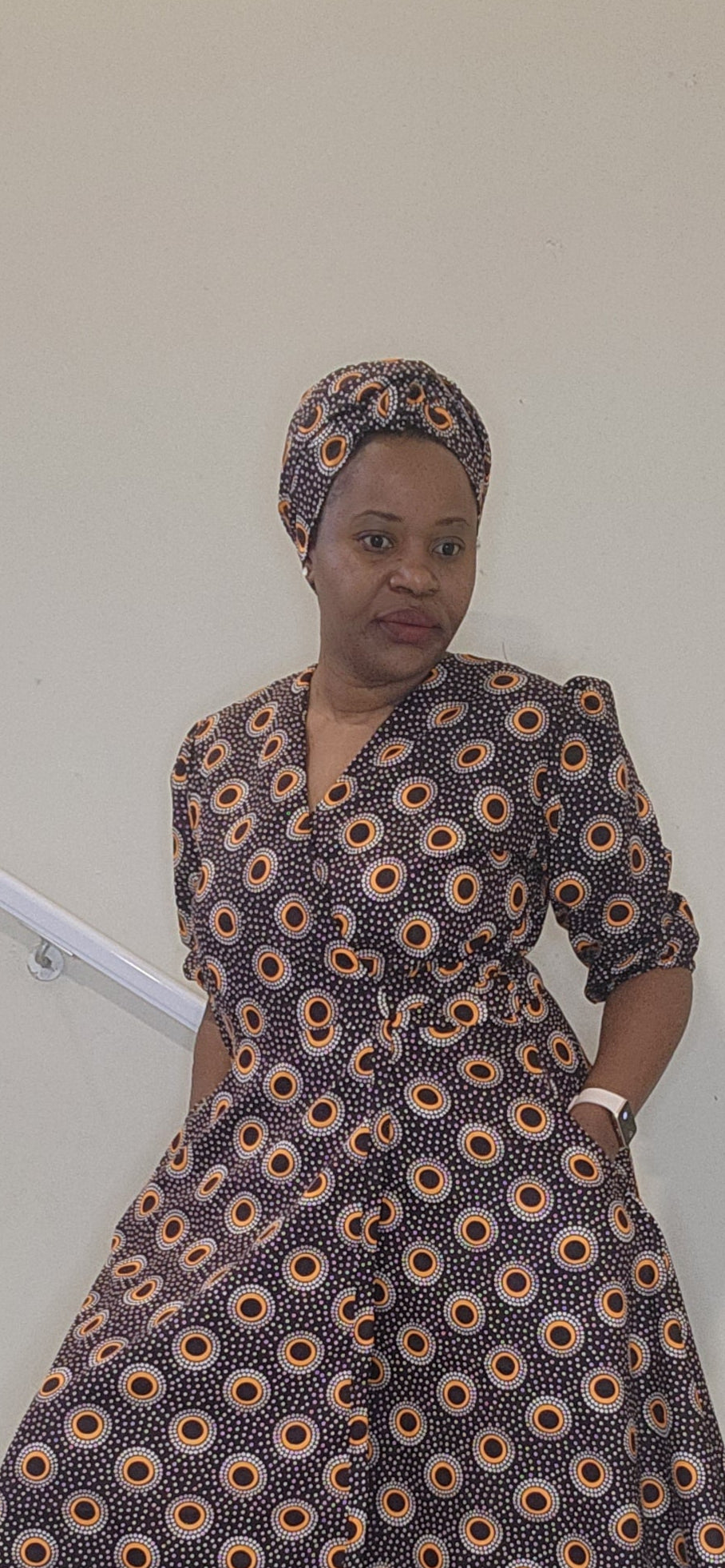 Amantle - Brown Shwe-Shwe Dress - Maxi (floor Length)