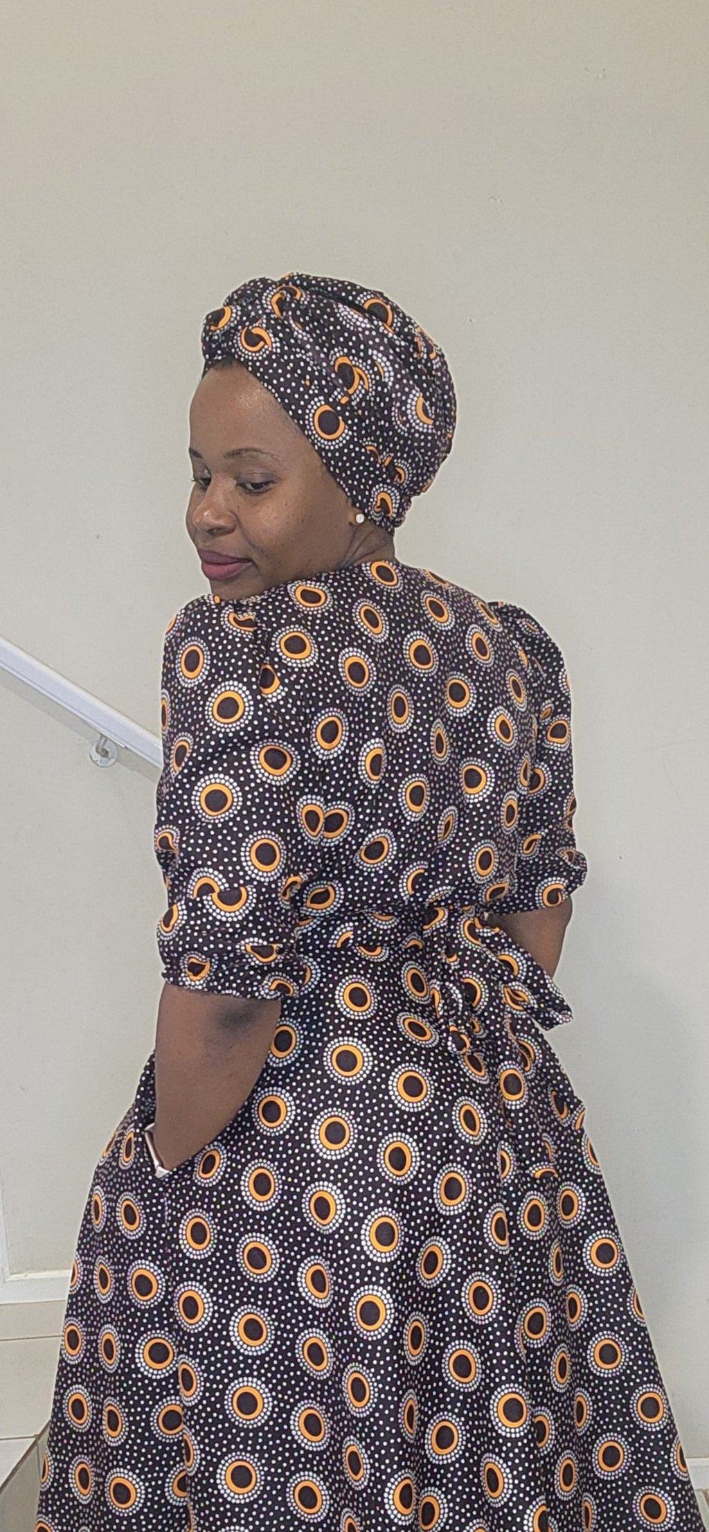 Amantle - Brown Shwe-Shwe Dress - Maxi (floor Length)